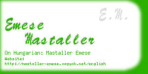 emese mastaller business card